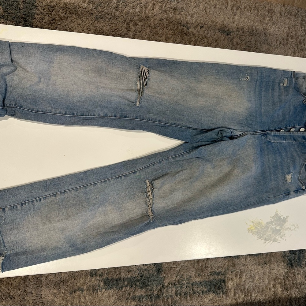 Blank NYC Blue Boyfriend Jeans Distressed Vintage